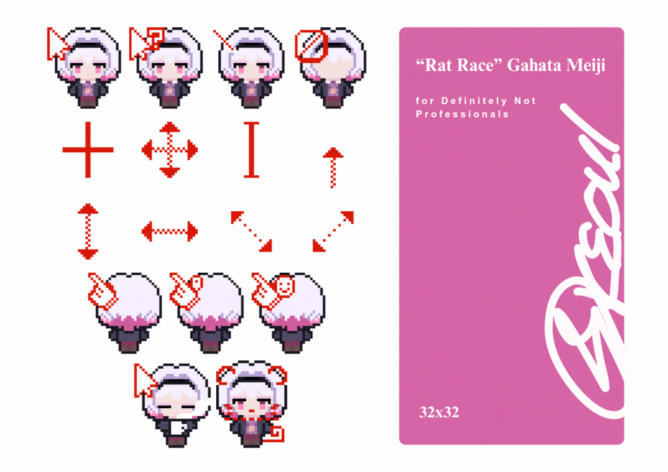 "Rat Race" Gahata Meiji Cursors for Definitely Not Professionals